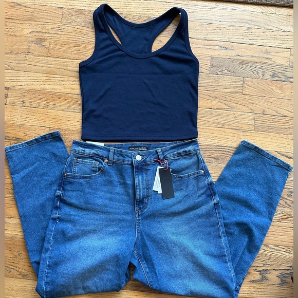 Black Tape_ Denim - NWT MACYS BLACK TAPE JEANS SIZE 27P & CROP TOP-SO CUTE!!